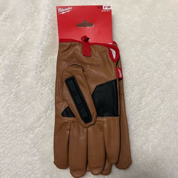 NWT Milwaukee Impact protection comfortable leather gloves size 8”/M - Picture 2 of 6